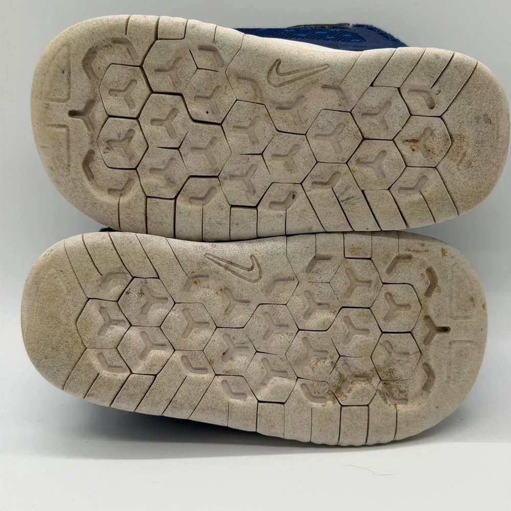 Nike Free RN Toddler Shoes Navy‎ Blue Hook and Loop Athletic Sneakers Size 6C